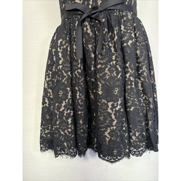 Robert Rodriguez Neiman Marcus Womens Jun Party Dress Size 2 Black Lace - Picture 4 of 9